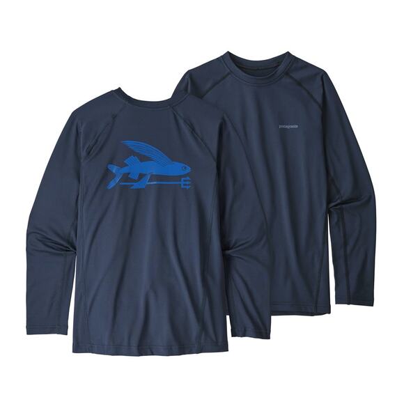 patagonia kids capilene long-sleeved silk-weight rashguard L/12